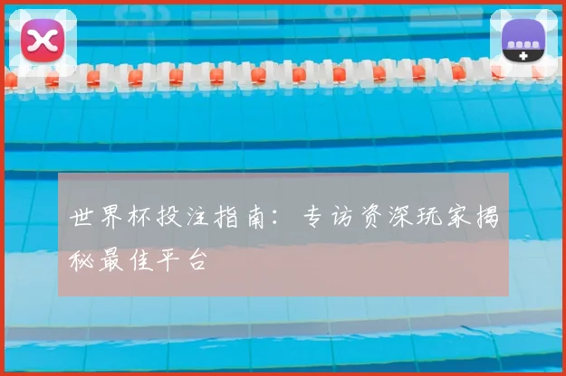 世界杯投注指南：专访资深玩家揭秘最佳平台