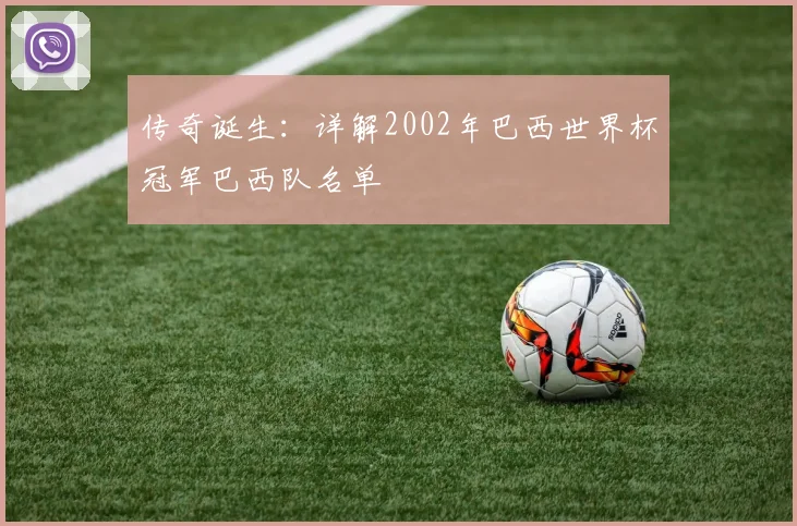 传奇诞生：详解2002年巴西世界杯冠军巴西队名单